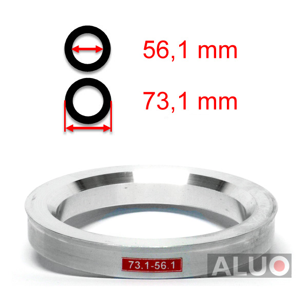 Anelli di centraggio di Aluminio 73,1 - 56,1 mm ( 73.1 - 56.1 )