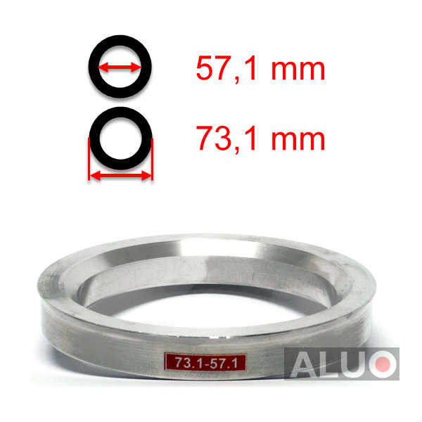 Anelli di centraggio di Aluminio 73,1 - 57,1 mm ( 73.1 - 57.1 )