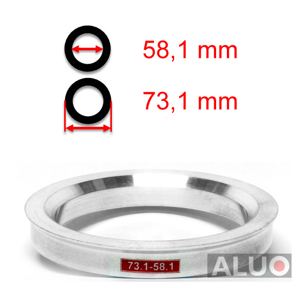 Anelli di centraggio di Aluminio 73,1 - 58,1 mm ( 73.1 - 58.1 )