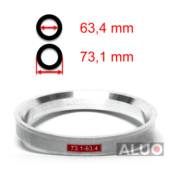 Anelli di centraggio di Aluminio 73,1 - 63,4 mm ( 73.1 - 63.4 )