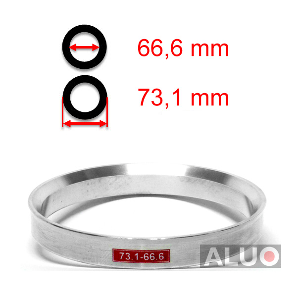 Anelli di centraggio di Aluminio 73,1 - 66,6 mm ( 73.1 - 66.6 )