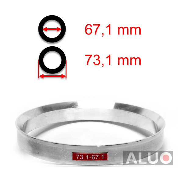 Anelli di centraggio di Aluminio 73,1 - 67,1 mm ( 73.1 - 67.1 )