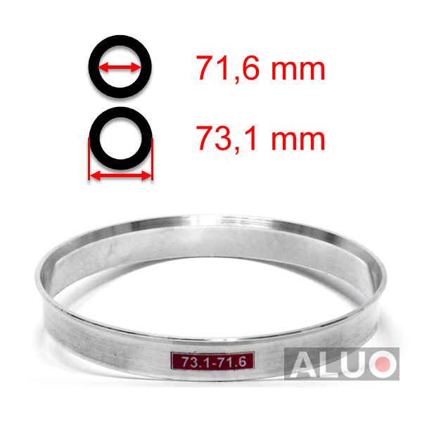 Anelli di centraggio di Aluminio 73,1 - 71,6 mm ( 73.1 - 71.6 )