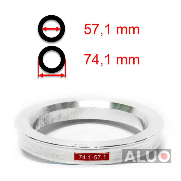 Anelli di centraggio di Aluminio 74,1 - 57,1 mm ( 74.1 - 57.1 )