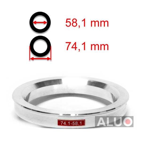 Anelli di centraggio di Aluminio 74,1 - 58,1 mm ( 74.1 - 58.1 )