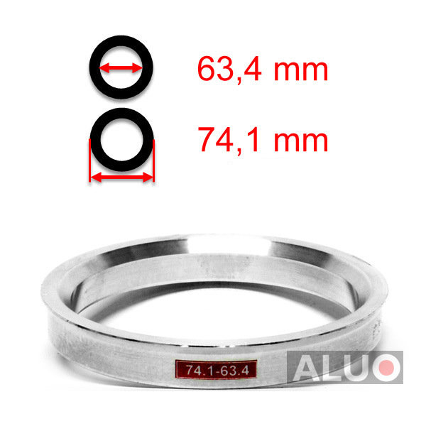 Anelli di centraggio di Aluminio 74,1 - 63,4 mm ( 74.1 - 63.4 )