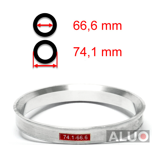 Anelli di centraggio di Aluminio 74,1 - 66,6 mm ( 74.1 - 66.6 )