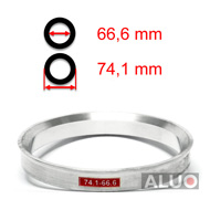 Anelli di centraggio di Aluminio 74,1 - 66,6 mm ( 74.1 - 66.6 )
