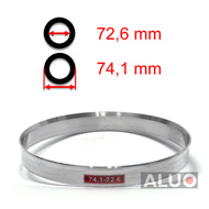 Anelli di centraggio di Aluminio 74,1 - 72,6 mm ( 74.1 - 72.6 )